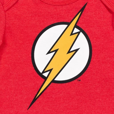 DC COMICS Warner Bros. Justice League Superman Batman Flash 3 Pack Long Sleeve Bodysuit 4 DC COMICS Warner Bros. Justice League Superman Batman Flash 3 Pack Long Sleeve Bodysuit - Image 2