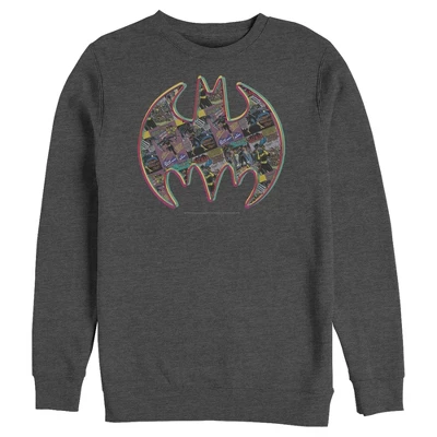 DC COMICS Men's Batman Shield Logo Comic Panel Sweatshirt 5 DC COMICS Men's Batman Shield Logo Comic Panel Sweatshirt - Image 3