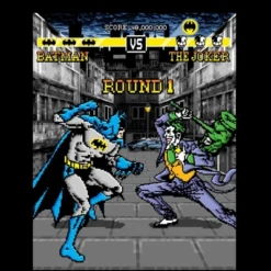 DC COMICS Batman Joker Versus Batman Classic Game Men's Black T-shirt Toddler Boy To Youth Boy