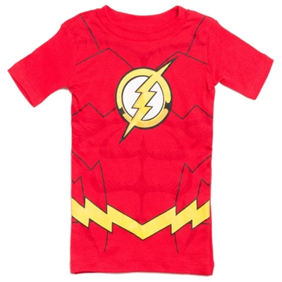 DC Comics Justice League The Flash Superman Batman Pajama Shirts And Shorts Little Kid To Big Kid 4 DC Comics Justice League The Flash Superman Batman Pajama Shirts And Shorts Little Kid To Big Kid - Image 2