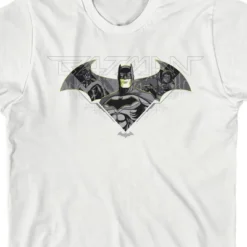DC COMICS Batman Robin Nightwing Line Art White T-Shirt Toddler Boy To Youth Boy
