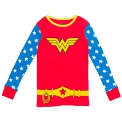 DC Comics Justice League Wonder Woman Toddler Girls Pajama Shirt Pants Blue / Red 5T