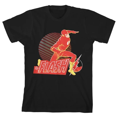 DC COMICS The Flash Vintage Character Black Graphic Tee Toddler Boy To Youth Boy 3 DC COMICS The Flash Vintage Character Black Graphic Tee Toddler Boy To Youth Boy
