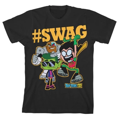 DC COMICS Teen Titans Go #Swag Black Graphic Tee Toddler Boy To Youth Boy 7 DC COMICS Teen Titans Go #Swag Black Graphic Tee Toddler Boy To Youth Boy - Image 5