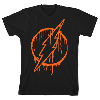 DC COMICS The Flash Sponge Logo Black T-shirt Toddler Boy To Youth Boy 5 DC COMICS The Flash Sponge Logo Black T-shirt Toddler Boy To Youth Boy - Image 3