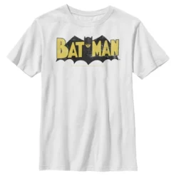 DC COMICS Boy's Batman Logo Vintage T-Shirt -Dc Comics GUEST 133f0119 a4ec 4ccf a086 32df4e883056