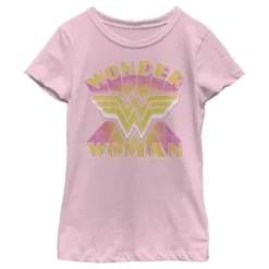 DC COMICS Girl's Wonder Woman Distressed Yellow Logo T-Shirt -Dc Comics GUEST 14e3eb40 7d6d 4802 b13b 4ccb8a76b0b0