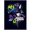 DC COMICS Justice League Splatter Art Black T-shirt Toddler Boy To Youth Boy -Dc Comics GUEST 178e163d 9743 440e b1b0 e15f2f60281c