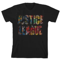 DC COMICS Justice League Black Tee Toddler Boy To Youth Boy -Dc Comics GUEST 18f862e2 0211 4ae5 a773 51bd14b9496e