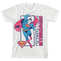 DC COMICS Superman In Flight Boy's White T-shirt Toddler Boy To Youth Boy -Dc Comics GUEST 191653d3 1fbe 41ed b9a8 b47981b7ceea