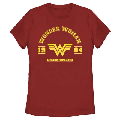 DC COMICS Women's Wonder Woman 1984 WW Collegiate T-Shirt 5 DC COMICS Women's Wonder Woman 1984 WW Collegiate T-Shirt - Image 3