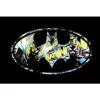 DC COMICS Batman Shiny Silver And Yellow Logo Black T-shirt Toddler Boy To Youth Boy