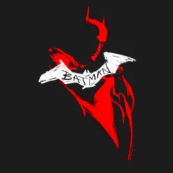 Dc Comics 27 DC COMICS Junior's The Batman Artistic Red & White Graffiti Festival Muscle Tee