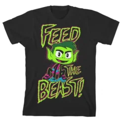DC COMICS Teen Titans Go Feed The Beast Black T-shirt Toddler Boy To Youth Boy -Dc Comics GUEST 23f79013 882a 4641 be33 bd2cfafc46cc