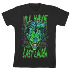 DC COMICS Batman Joker I'll Have The Last Laugh Black T-shirt Toddler Boy To Youth Boy 13 DC COMICS Batman Joker I'll Have The Last Laugh Black T-shirt Toddler Boy To Youth Boy -Dc Comics GUEST 26fce270 6a9b 4a43 aa4a e6a5fa9dd8b2
