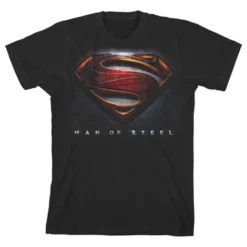 DC COMICS Superman Man Of Steel 3D Logo Charcoal T-shirt Toddler Boy To Youth Boy -Dc Comics GUEST 29485adf 932d 4c0c a2e2 de0d66241757