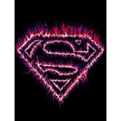 DC COMICS Batman Logo Fiery Bat Signal Boys' Black Short-Sleeve T-Shirt Toddler Boy To Youth Boy