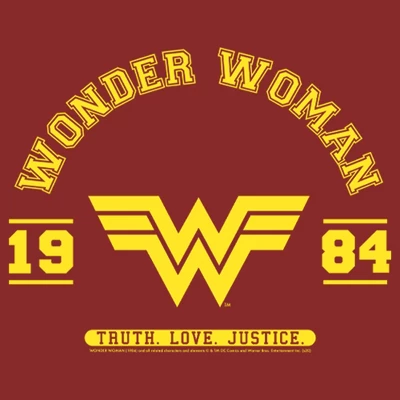 DC COMICS Women's Wonder Woman 1984 WW Collegiate T-Shirt 3 DC COMICS Women's Wonder Woman 1984 WW Collegiate T-Shirt
