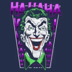 DC COMICS Men's Batman Joker Ha Ha Frame T-Shirt - Navy Blue Heather - 2X Big Tall