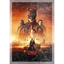 DC COMICS The Batman Movie Poster Ladies Cropped Black Graphic Tee