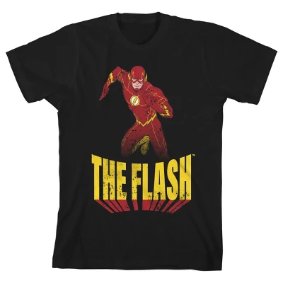 DC COMICS Flash Superspeed Run Black T-shirt Toddler Boy To Youth Boy 6 DC COMICS Flash Superspeed Run Black T-shirt Toddler Boy To Youth Boy - Image 4