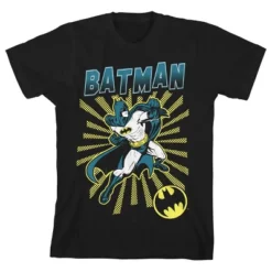 DC COMICS Batman In Action Boy's Black T-shirt Toddler Boy To Youth Boy 13 DC COMICS Batman In Action Boy's Black T-shirt Toddler Boy To Youth Boy -Dc Comics GUEST 355f8f2e 1854 4a5f 9d5e 01803817f4de