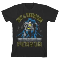 DC COMICS Batman Not A Morning Person Black T-shirt Toddler Boy To Youth Boy -Dc Comics GUEST 39ec684c 3982 45ff 917b 646b39c845b1