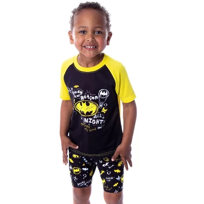 DC Comics Toddler Boys' Batman Pajamas Ready For Action 2 Piece Pajama Set Yellow/Black 3 DC Comics Toddler Boys' Batman Pajamas Ready For Action 2 Piece Pajama Set Yellow/Black