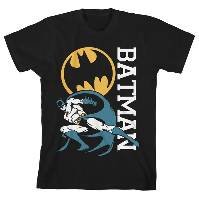 DC COMICS Batman Sliding Boy's Black T-shirt Toddler Boy To Youth Boy 5 DC COMICS Batman Sliding Boy's Black T-shirt Toddler Boy To Youth Boy - Image 3