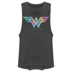 DC COMICS Junior's Justice League Tie Dye Logo Festival Muscle Tee -Dc Comics GUEST 41b37f9c 8327 4886 abc9 5219176dd3f5