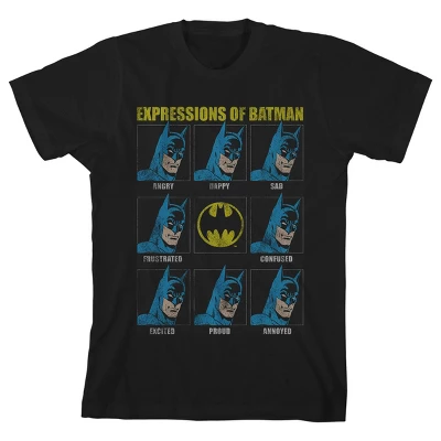 DC COMICS The Many Expressions Of Batman Black Graphic Tee Toddler Boy To Youth Boy 7 DC COMICS The Many Expressions Of Batman Black Graphic Tee Toddler Boy To Youth Boy - Image 5