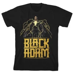 DC COMICS Black Adam With Gold Effect Logo Black T-Shirt Toddler Boy To Youth Boy -Dc Comics GUEST 4696c1b0 500d 416b bd85 b1b80c3557cf