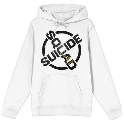 DC COMICS Suicide Squad: Kill The Justice League Game Logo Adult White Graphic Hoodie 5 DC COMICS Suicide Squad: Kill The Justice League Game Logo Adult White Graphic Hoodie - Image 3