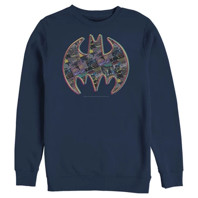 DC COMICS Men's Batman Shield Logo Comic Panel Sweatshirt 7 DC COMICS Men's Batman Shield Logo Comic Panel Sweatshirt - Image 5