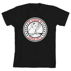 DC COMICS Bioworld DC League Of Super Pets Krypto Icon Black Graphic Tee Toddler Boy To Youth Boy