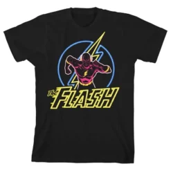 DC COMICS Flash Neon Flash And Logo Black T-shirt Toddler Boy To Youth Boy 10 DC COMICS Flash Neon Flash And Logo Black T-shirt Toddler Boy To Youth Boy -Dc Comics GUEST 4d918ae3 d787 4853 9b7c e3718c232317