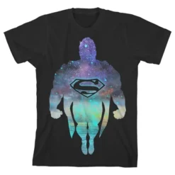 DC COMICS Superman Cosmic Silhouette Black T-shirt Toddler Boy To Youth Boy -Dc Comics GUEST 51d0c8e2 e70e 46ea 91f4 6d0f976958a1