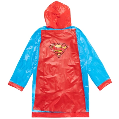 DC Comics Justice League Superman Batman Waterproof Rain Jacket Cape And Umbrella 3 Piece Outfit Set Toddler To Little Kid 6 DC Comics Justice League Superman Batman Waterproof Rain Jacket Cape And Umbrella 3 Piece Outfit Set Toddler To Little Kid - Image 4