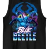 DC COMICS Blue Beetle Movie Key Art Crew Neck Sleeveless Black Men's Tank Top