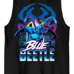 DC COMICS Blue Beetle Movie Key Art Crew Neck Sleeveless Black Men's Tank Top