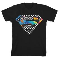 DC COMICS Superman Logo Checkered Comics Background Black T-shirt Toddler Boy To Youth Boy 12 DC COMICS Superman Logo Checkered Comics Background Black T-shirt Toddler Boy To Youth Boy -Dc Comics GUEST 56e4519d d85f 4fb7 99e7 e3604d9c0943