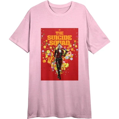 DC COMICS Suicide Squad Movie 2021 Harley Quinn Poster Art Women's Light Pink T-shirt 5 DC COMICS Suicide Squad Movie 2021 Harley Quinn Poster Art Women's Light Pink T-shirt - Image 3