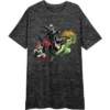 DC COMICS Catwoman Poison Ivy Harley Quinn Women's Heather Charcoal Night Shirt