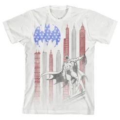 DC COMICS Batman Gotham City American Flag Skyscape White T-shirt Toddler Boy To Youth Boy 13 DC COMICS Batman Gotham City American Flag Skyscape White T-shirt Toddler Boy To Youth Boy -Dc Comics GUEST 60cd3e72 5c49 4b07 8dc3 c4cec94c7ef1
