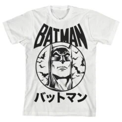 DC COMICS Batman Circle Of Bats And Japanese Text White T-shirt Toddler Boy To Youth Boy -Dc Comics GUEST 61e012f3 273d 461b b6a9 3e995d7b025b