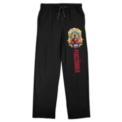 DC COMICS Peacemaker Hero & Logo Men's Black Sleep Pajama Pants -Dc Comics GUEST 6854d644 c132 47d0 8201 6e48b03a5450