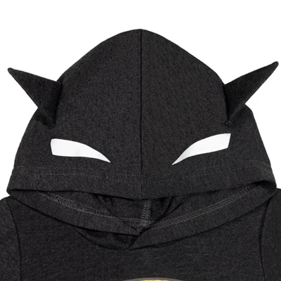 DC Comics Justice League Batman Costume Short Sleeve Romper Black 5 DC Comics Justice League Batman Costume Short Sleeve Romper Black - Image 3