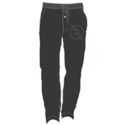 DC COMICS Flash Gray Superhero Logo Men's Black Sleep Pajama Pants