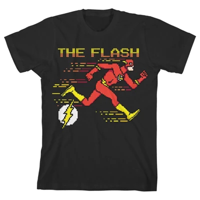 DC COMICS The Flash Pixel Art Black Graphic Tee Toddler Boy To Youth Boy 8 DC COMICS The Flash Pixel Art Black Graphic Tee Toddler Boy To Youth Boy - Image 6