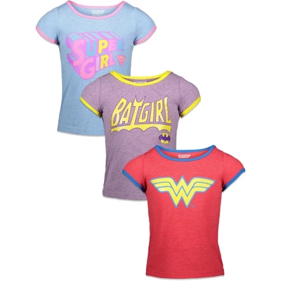 DC Comics Batgirl Supergirl Wonder Woman Toddler Girls 3 Pack Graphic T-Shirt 8 DC Comics Batgirl Supergirl Wonder Woman Toddler Girls 3 Pack Graphic T-Shirt - Image 6